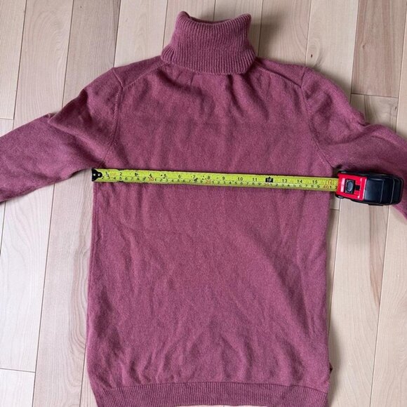 Massimo Dutti 100% Cashmere Turtleneck Sweater – Old Rose XS - Picture 3 of 7